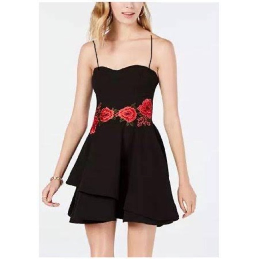 Juniors B Darlin Rose Fit and Flare Dress